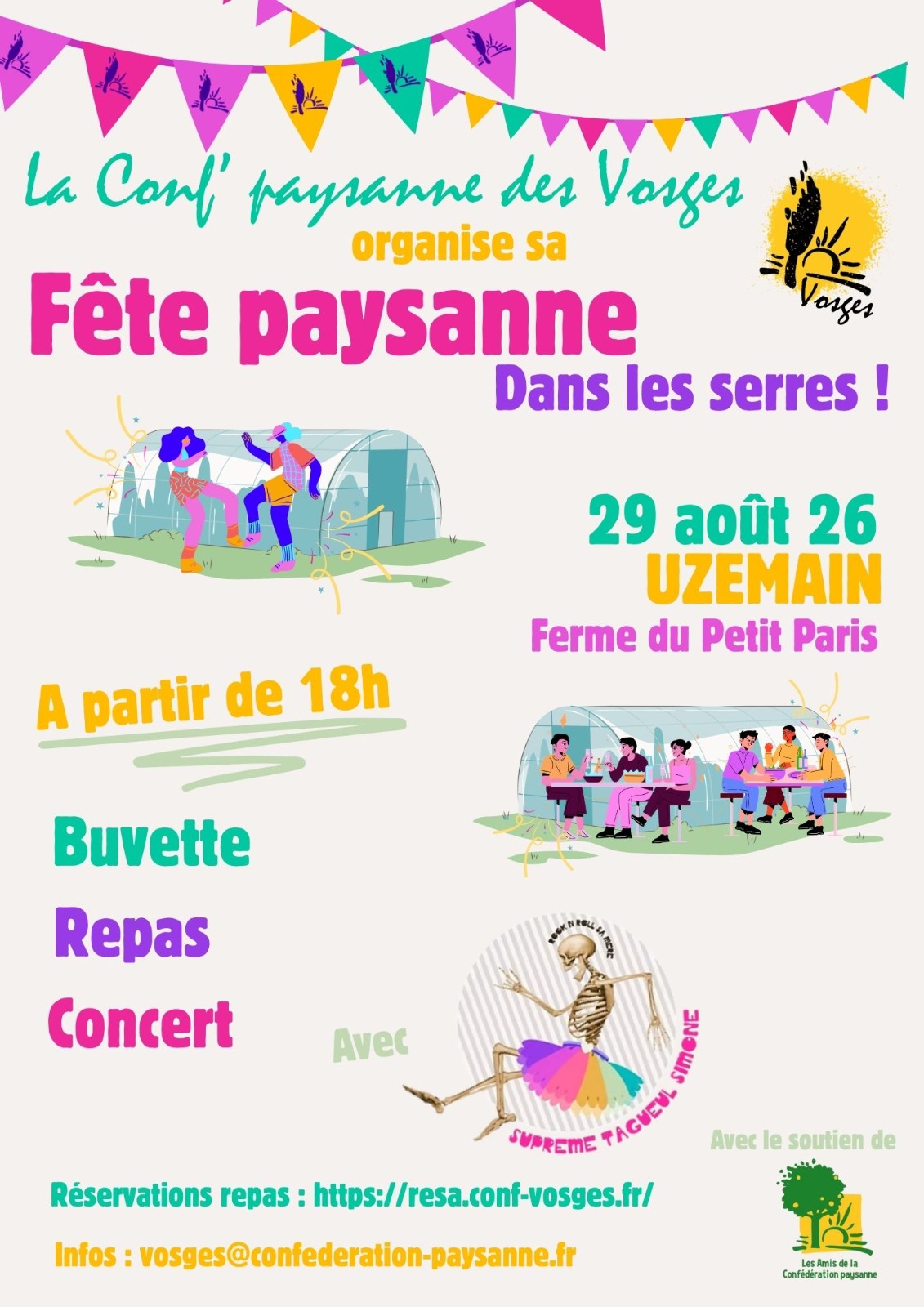 Fete paysanne dans les serres